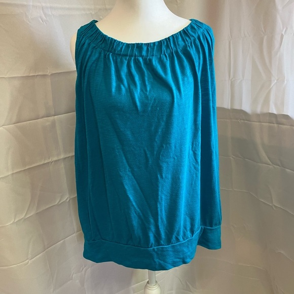 LOFT Blue Sleeveless Relaxed Blouse - Picture 1 of 7